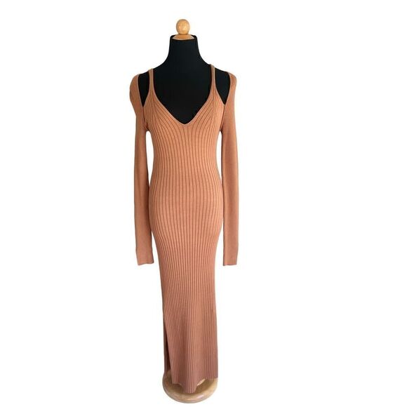 HOUSE OF HARLOW 1960 New without tags Copper ribbed dress size S - Picture 3 of 9